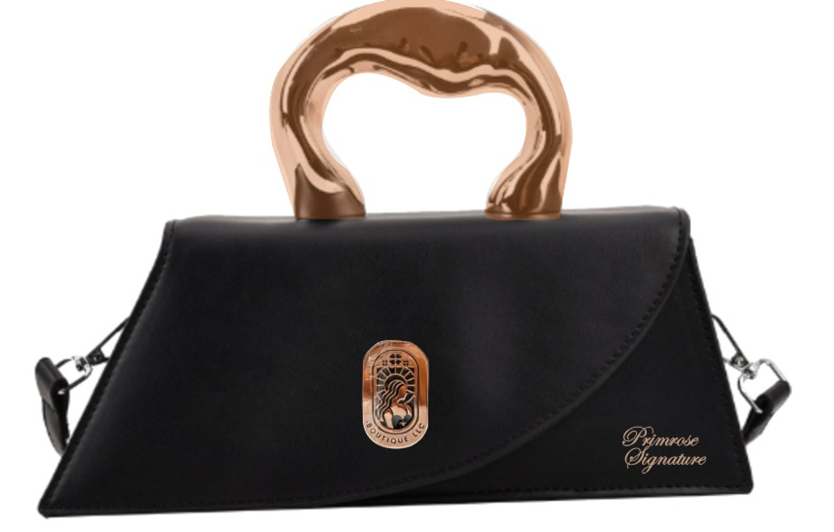 Geometric Vegan Leather Crossbody Handbag