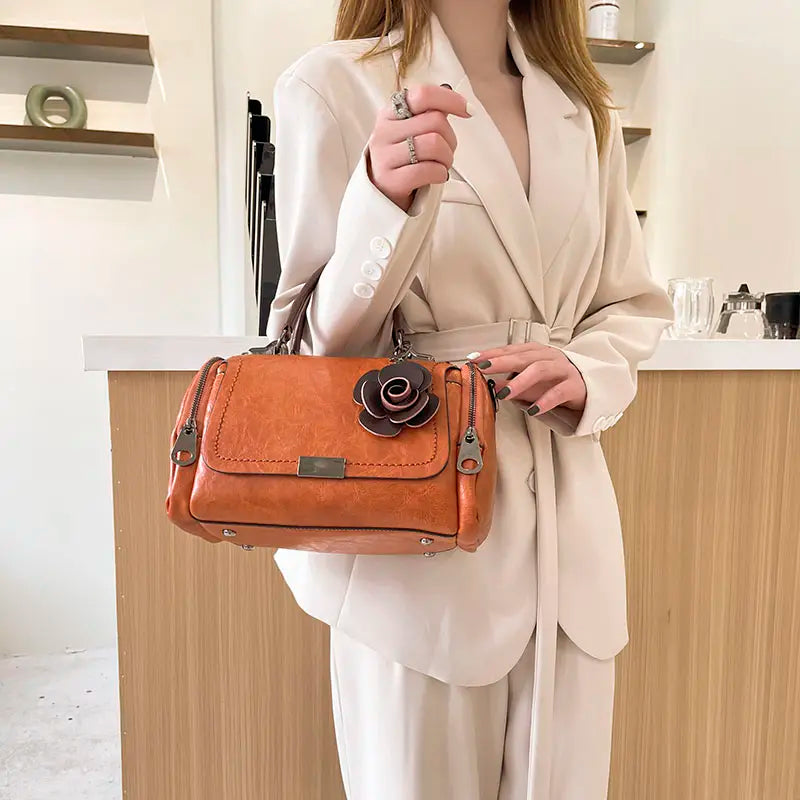 Unique Lady Vegan Leather Luxury Designer Satchel Handbag