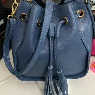 Small Blue Bucket Bag